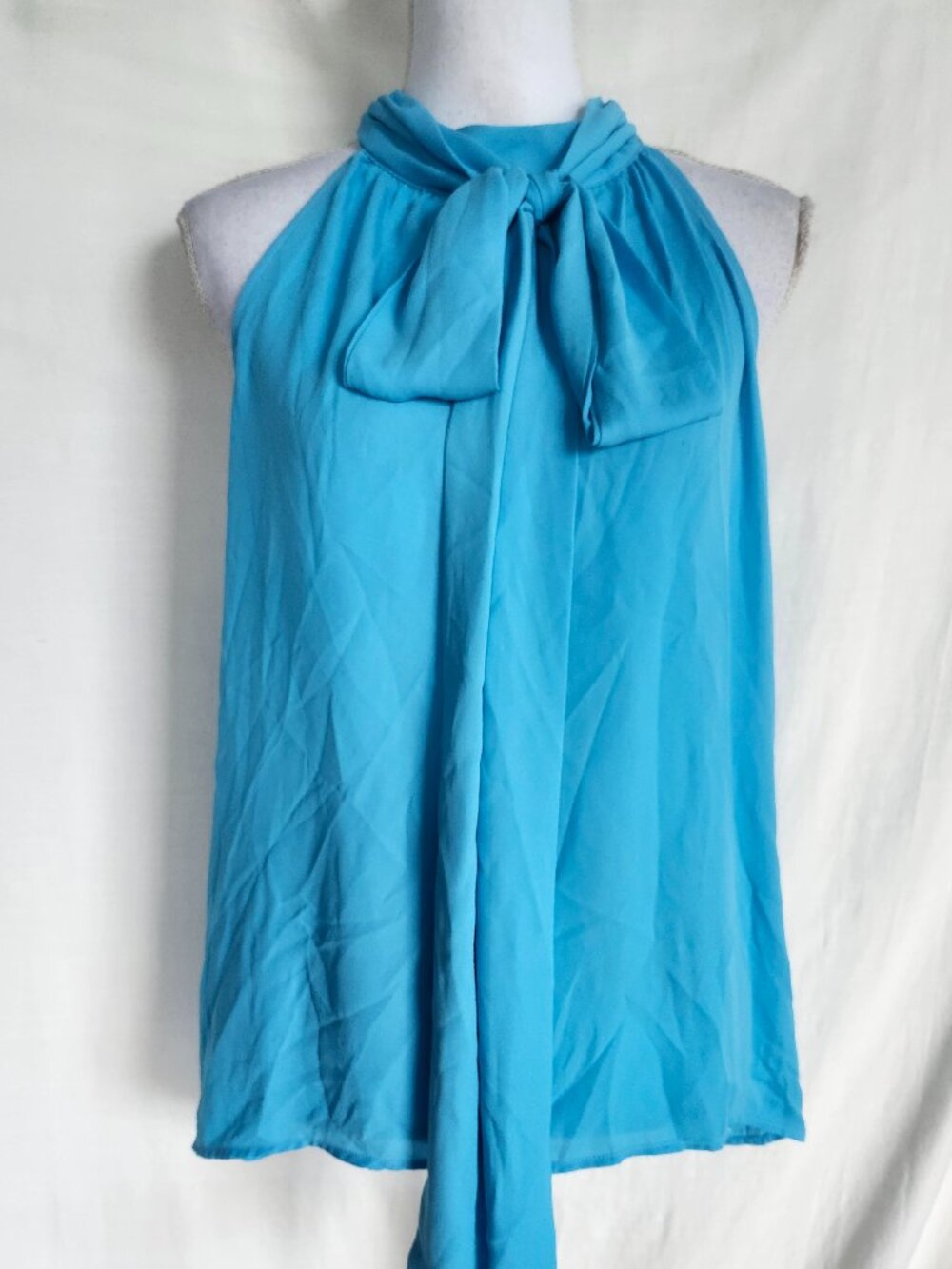 7th Avenue Bow Neck Halter Blouse Top Size L